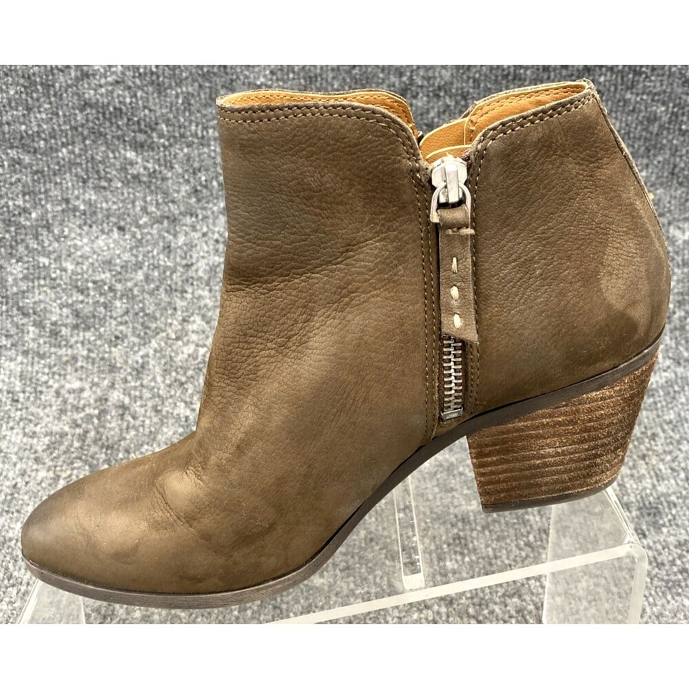 FRYE Boots Women 6.5 Judy Judith Ankle Western Cowgirl Brown Leather Bootie